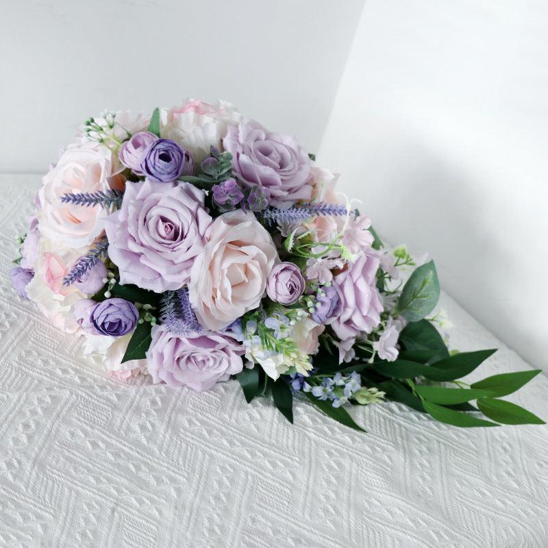 Purple Rose Wedding Bridal Bouquets Figure 5