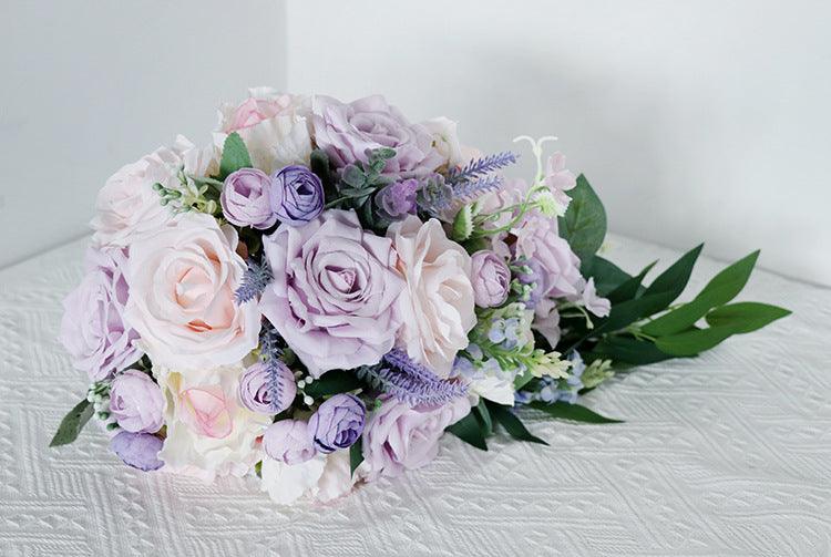 Purple Rose Wedding Bridal Bouquets Figure 7