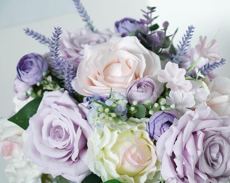 Purple Rose Wedding Bridal Bouquets Figure 8