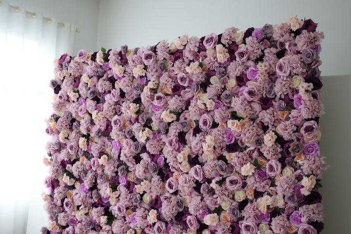 3D Artificial Flowers Purple Rose Flower Wall | Uflower