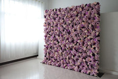 3D Artificial Flowers Purple Rose Flower Wall | Uflower