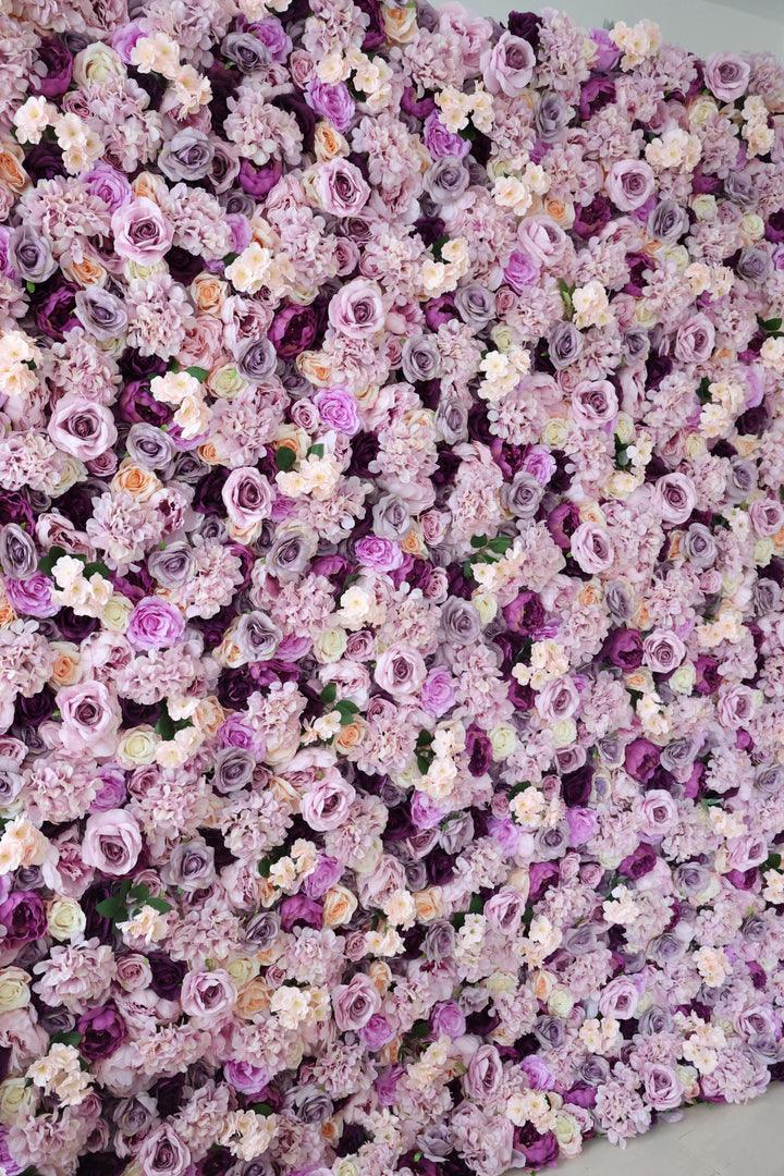 3D Artificial Flowers Purple Rose Flower Wall | Uflower