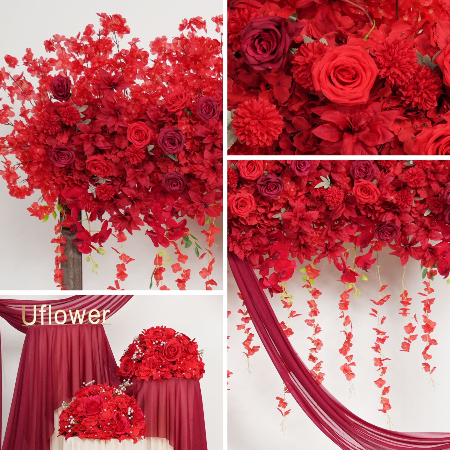 Rose Backdrop Flower Arrangement  21 picture