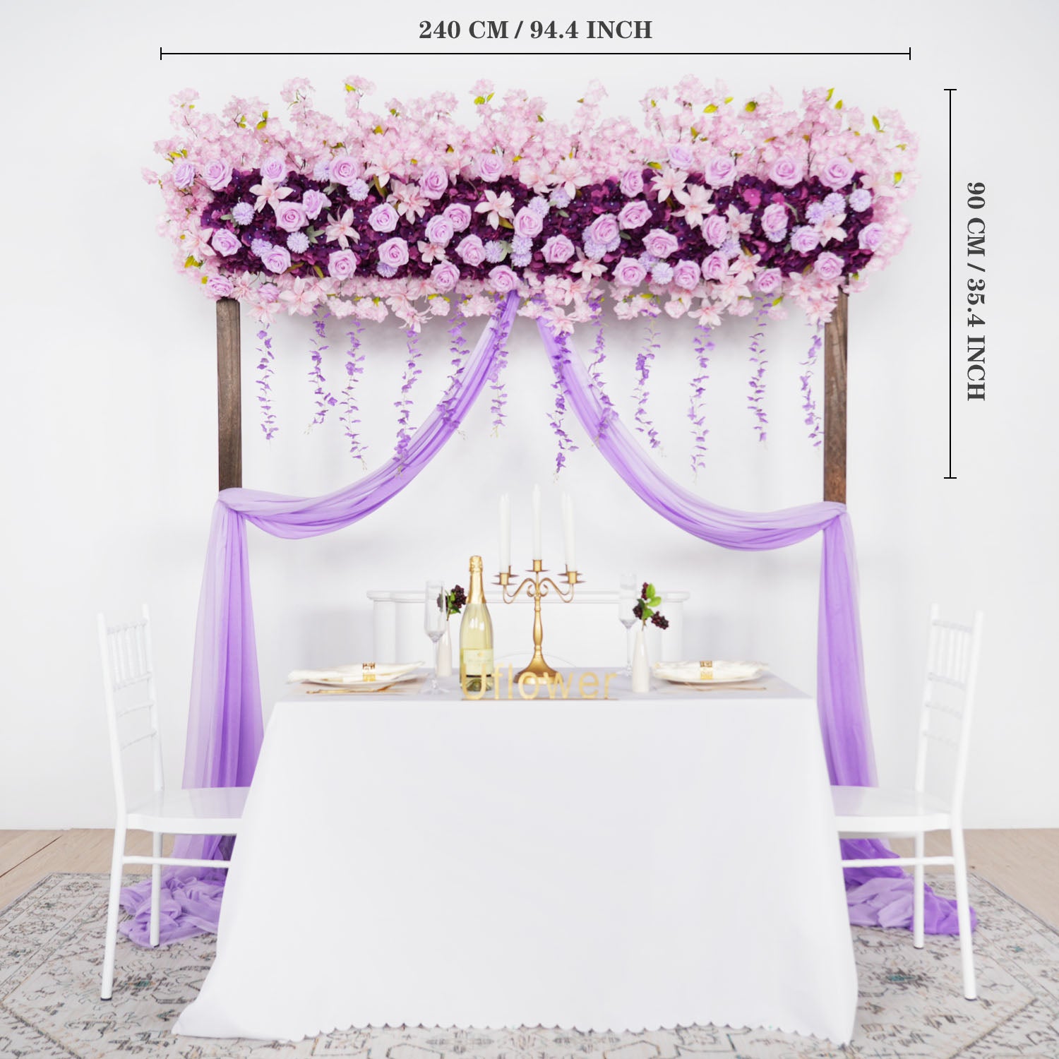 Rose Backdrop Flower Arrangement  24 picture