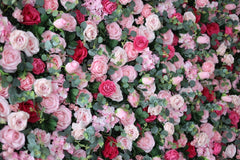 Simulated Pink Mix Rose Wall Party Wedding Background