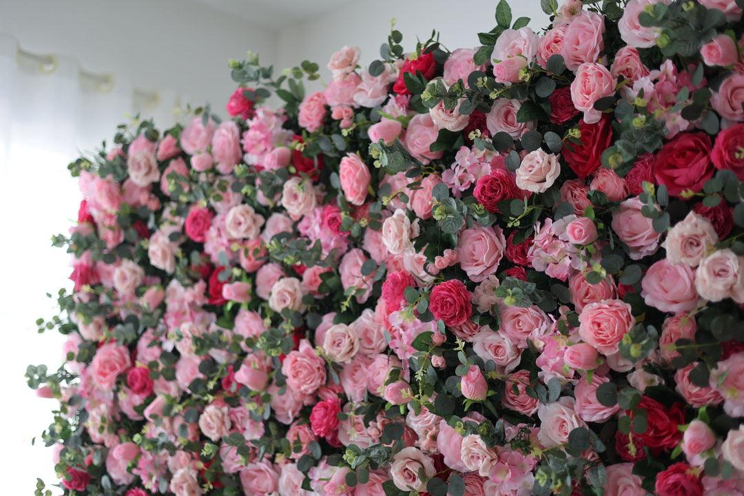 Simulated Pink Mix Rose Wall Party Wedding Background