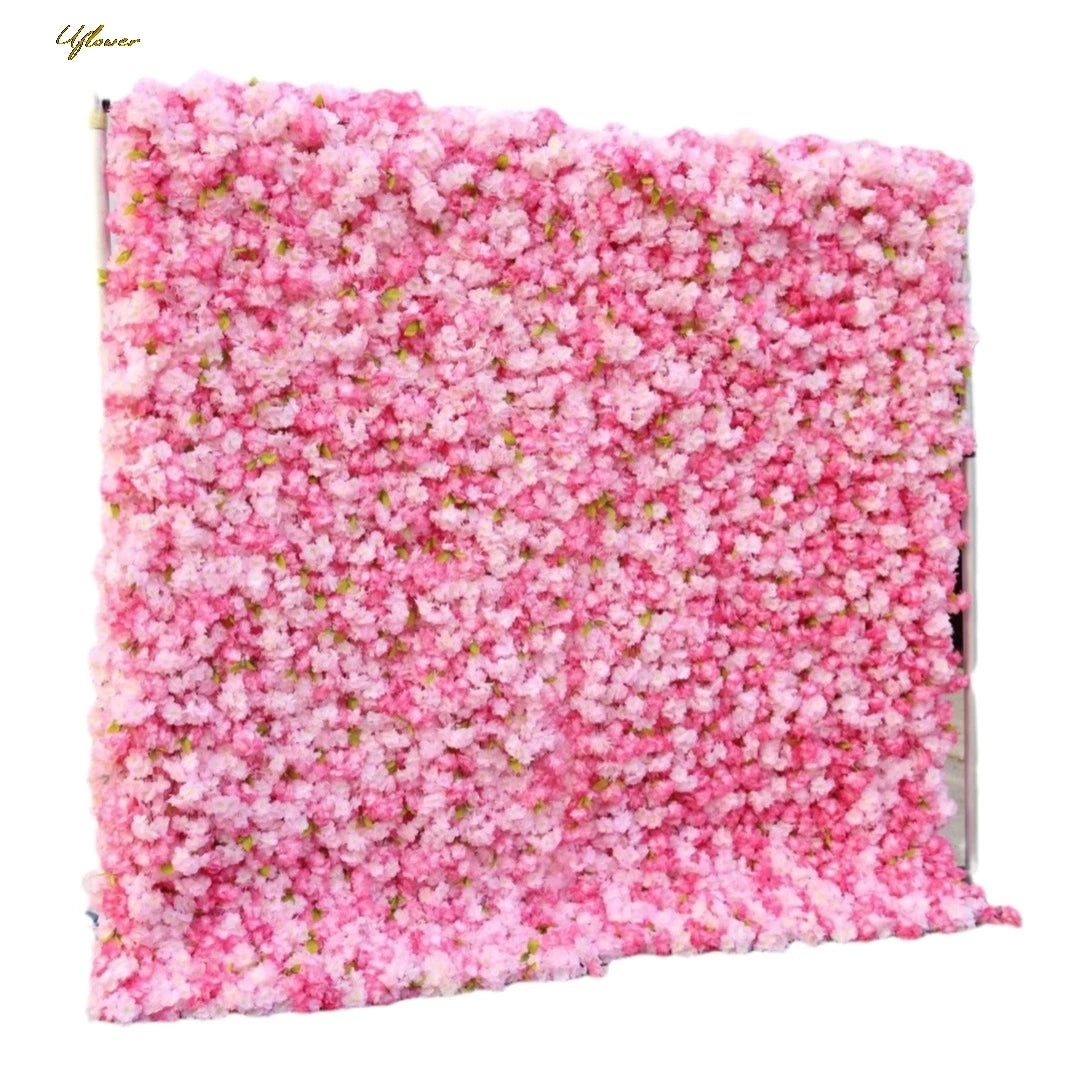 Wedding Pink White Sakura 5D Artificial Flower Wall