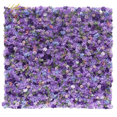 Purple Roses 5D Hydrangea Artificial Flower Wall