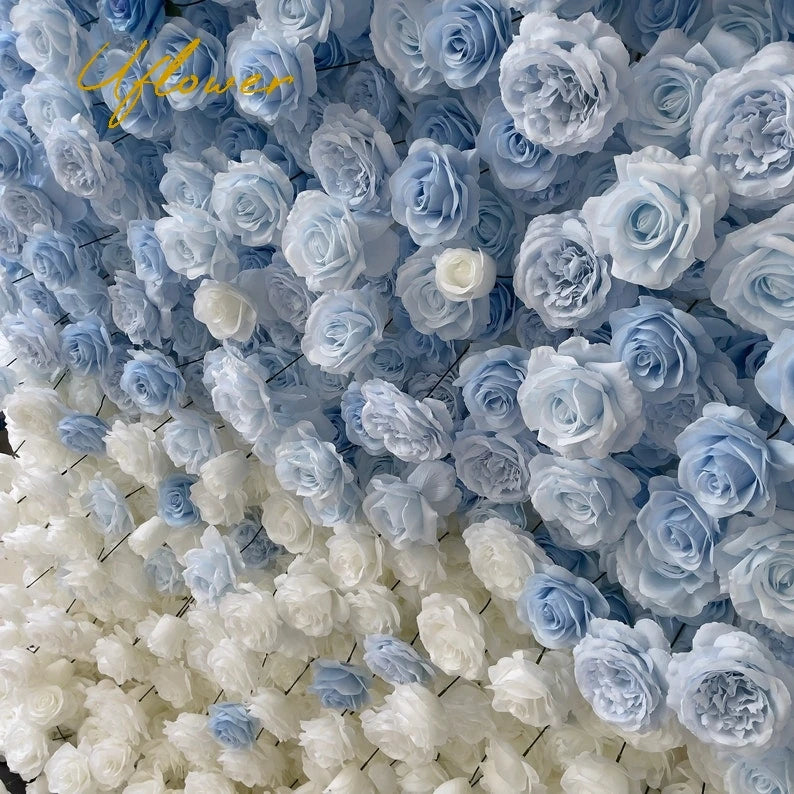 Wedding Blue Rose 5D Artificial Flower Wall Flower