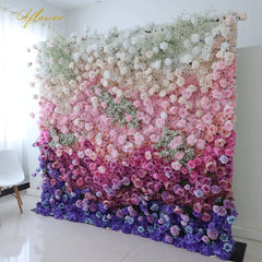 5D Luxury Multicolor Gradient Rose Flower Wall