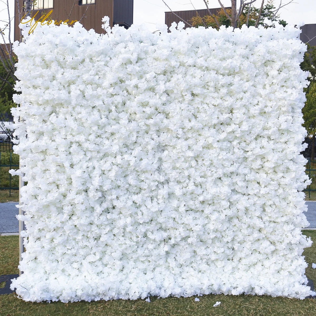 Wedding White Cherry Blossom 5D Artificial Flower Wall