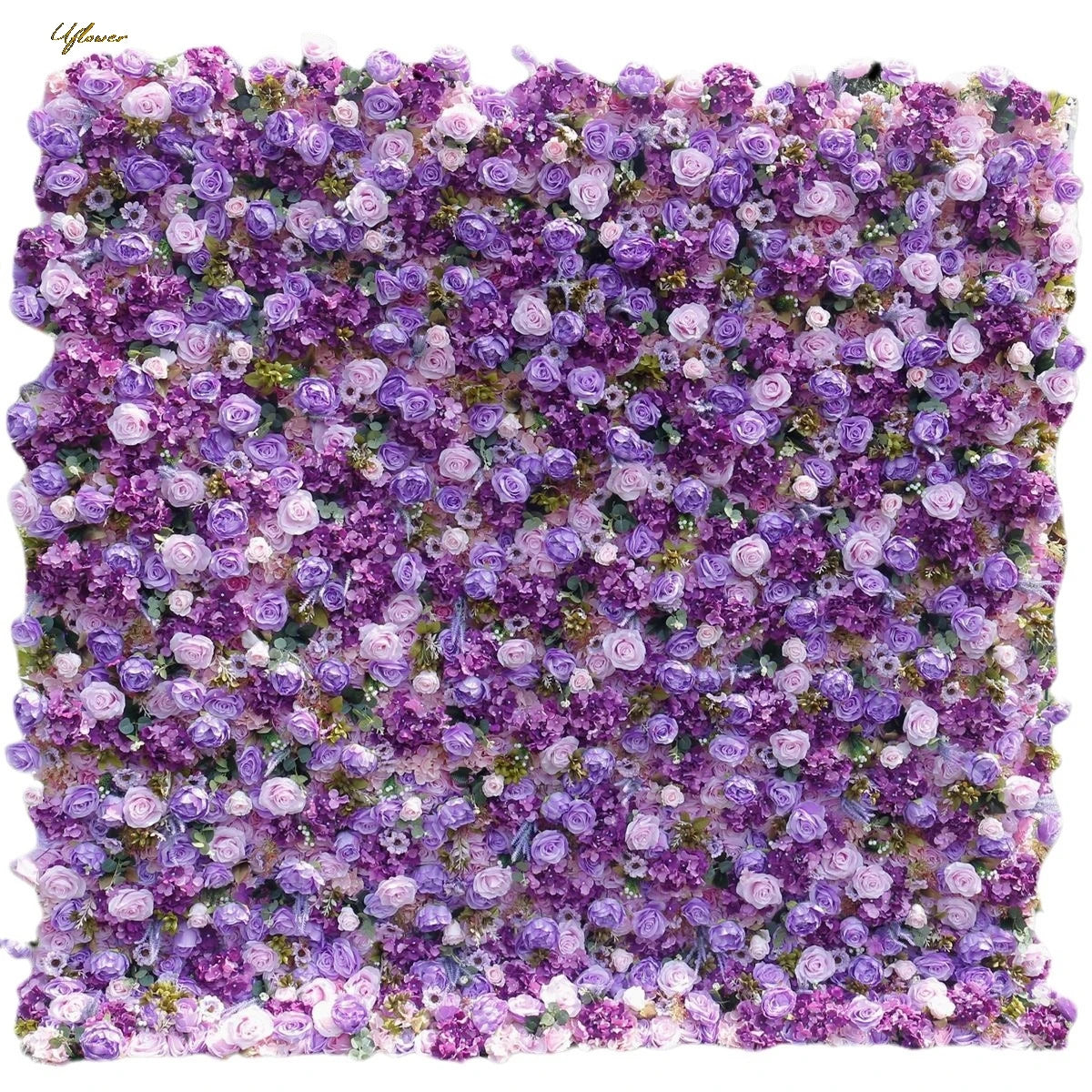 Wedding Purple Rose 5D Artificial Flower Wall Backdrop