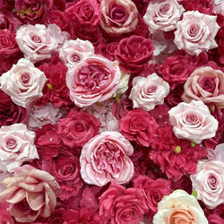 Wedding Pink Red Rose 5D Artificial Flower Wall