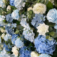 Wedding Blue Rose Cherry 5D Artificial Flower Wall