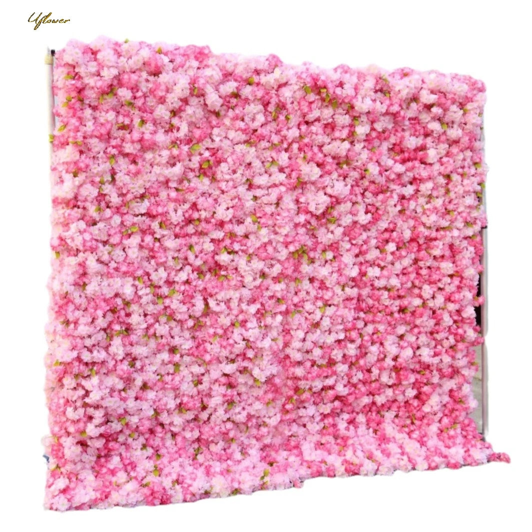 Wedding Pink White Sakura 5D Artificial Flower Wall