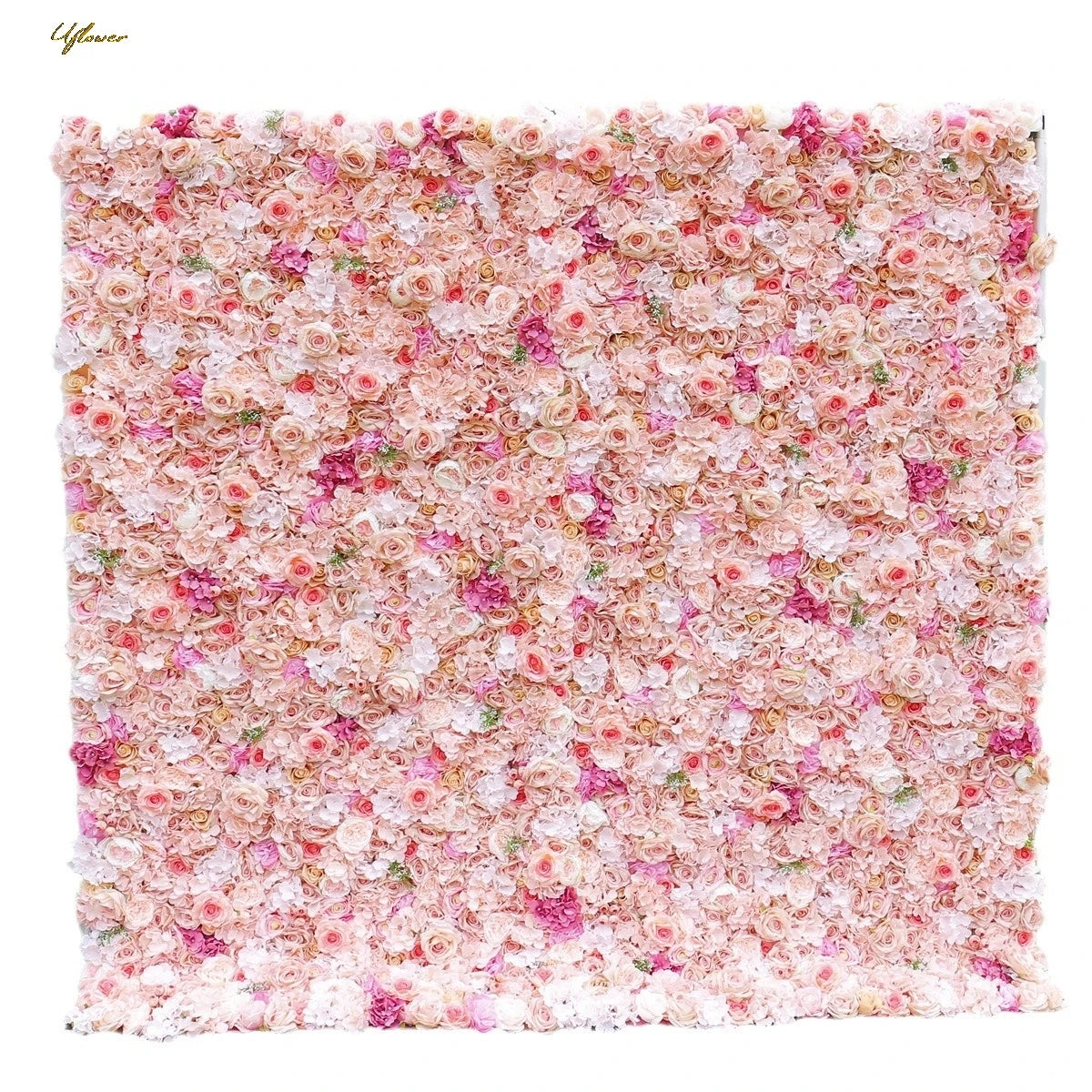 Wedding Pink Rose 5D Artificial Flower Wall