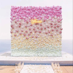 5D Luxury Multicolor Gradient Rose Artificial Flower Wall Decor