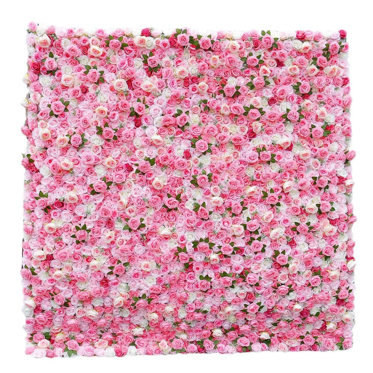 Wedding White Pink Rose 5D Artificial Flower Wall Backdrop