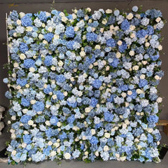 Wedding Blue Rose Cherry 5D Artificial Flower Wall