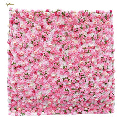 Wedding Pink White Rose 5D Artificial Flower Wall flower wall Backdrop