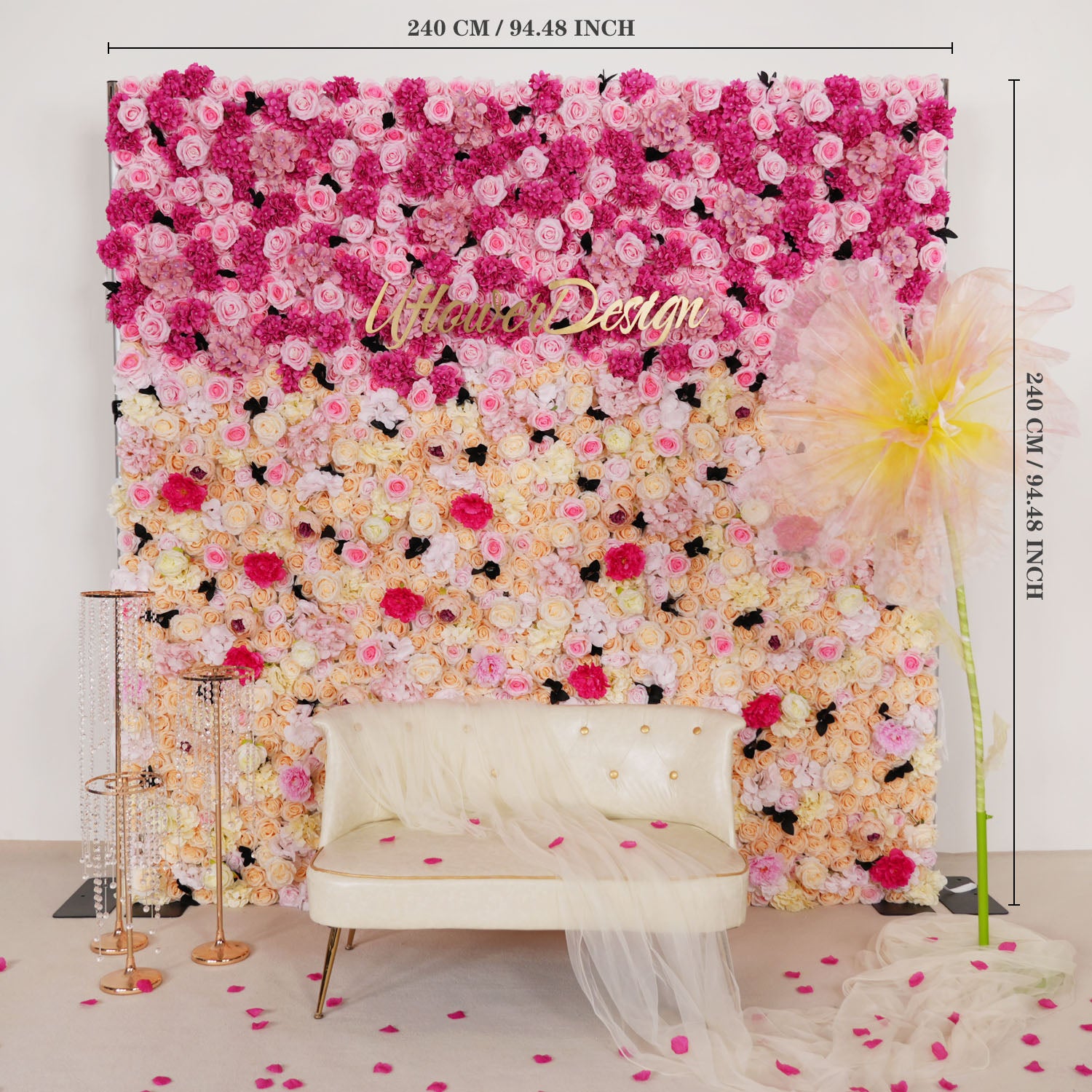 240*240cm(94.4 inch * 94.4 inch) Flower Wall