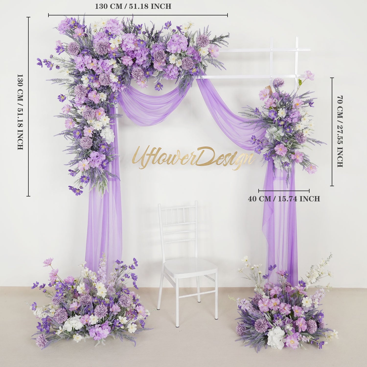 Artificial Purple Lavender Hang Flower Arrangement Wedding Backdrop Decor Props
