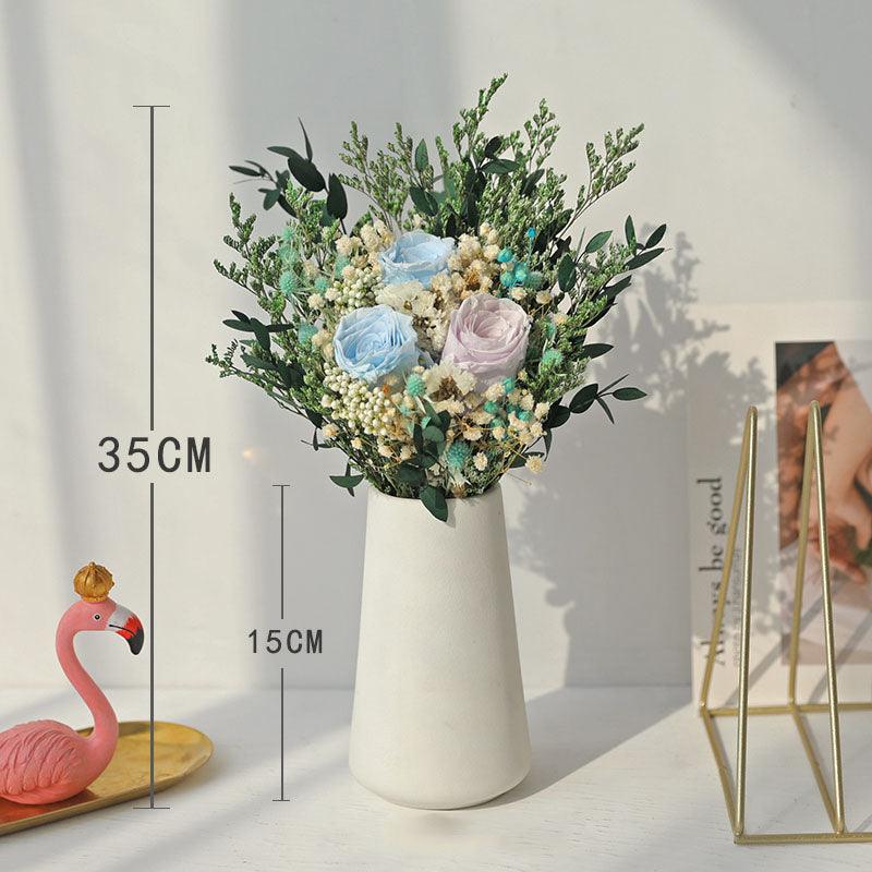 Light luxury artificial flower gypsophila living room decoration ornaments(Without Bottle)