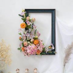 Picture frame wall hanging simulated flower wedding background decoration