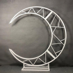 180CM Electroplated Moon Shaped Arch Wedding Flower Stand