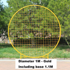 Gold Plated Mesh Ring Decoration Iron Wedding Arch Props