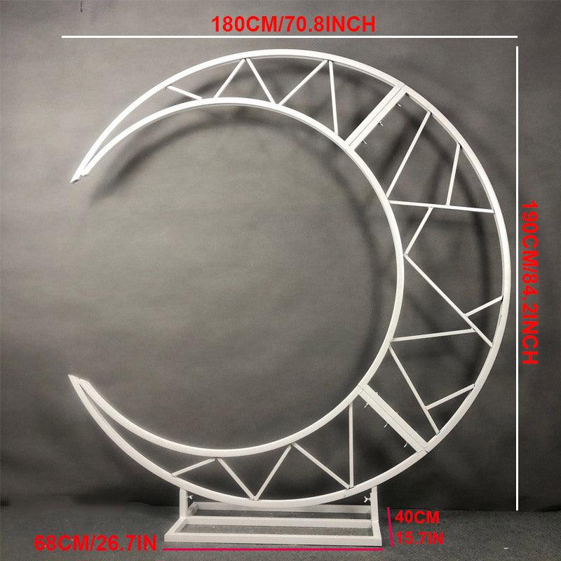 180CM Electroplated Moon Shaped Arch Wedding Flower Stand