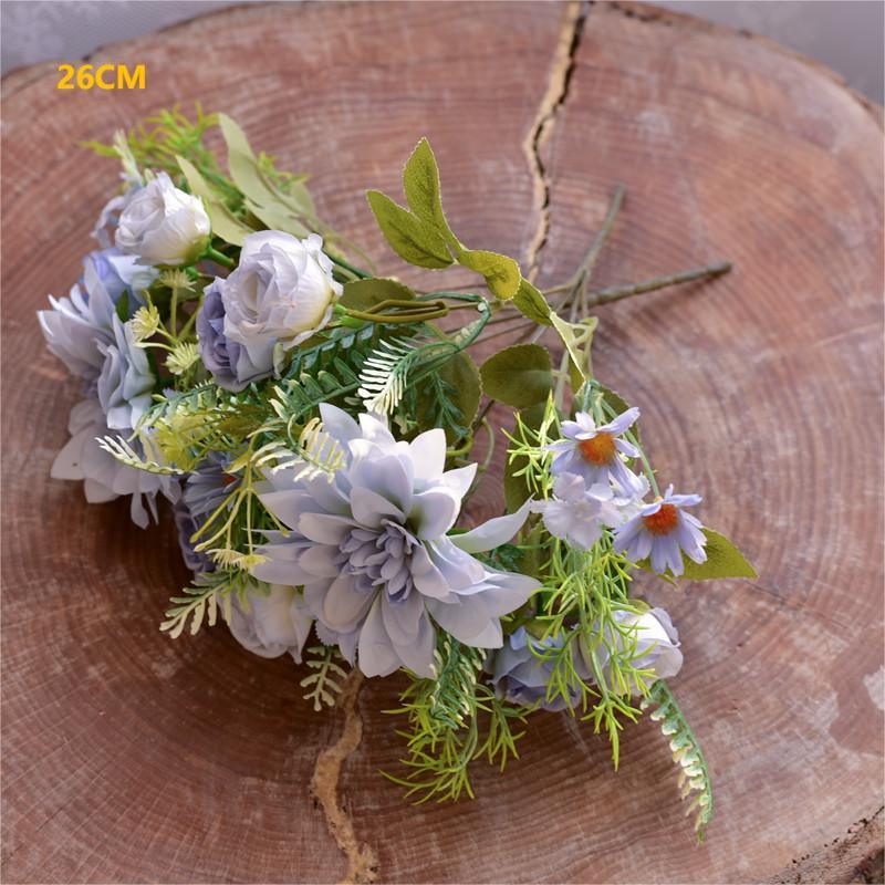 Dahlia silk flower potted simulation flower home decoration