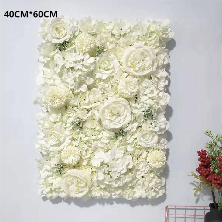 Dense simulation of red rose and peony wall wedding background decoration