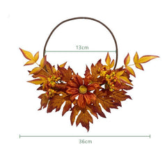 Simulated maple leaf wreath Halloween atmosphere decoration