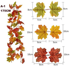 Halloween Autumn Simulation Maple Leaf Home Wall Hanging Vine