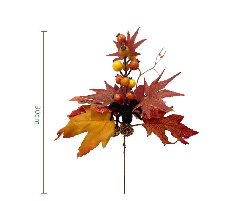 Simulated autumn silk cloth single branch maple leaf indoor green plant decoration