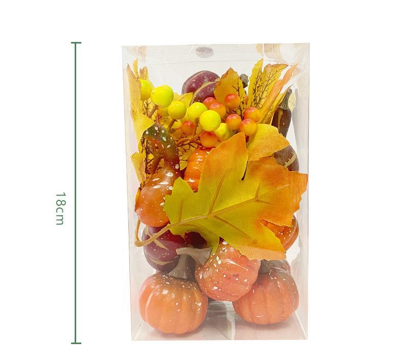 Simulated pumpkin maple leaf berry set box dining table decoration