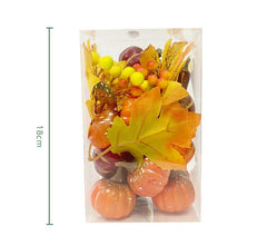 Simulated pumpkin maple leaf berry set box dining table decoration