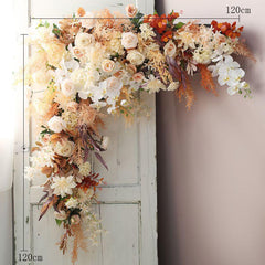 Wedding Floral Background Arch Wall Hanging Triangle Combination Flower