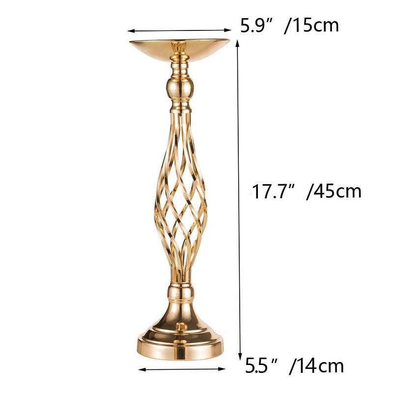 Gold Iron Cross Vase Dining Table Candlestick Decoration