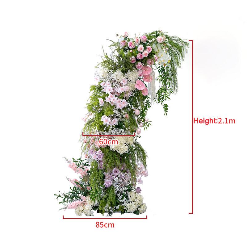 Wedding Green Strip Party Background Flower Arch Decoration