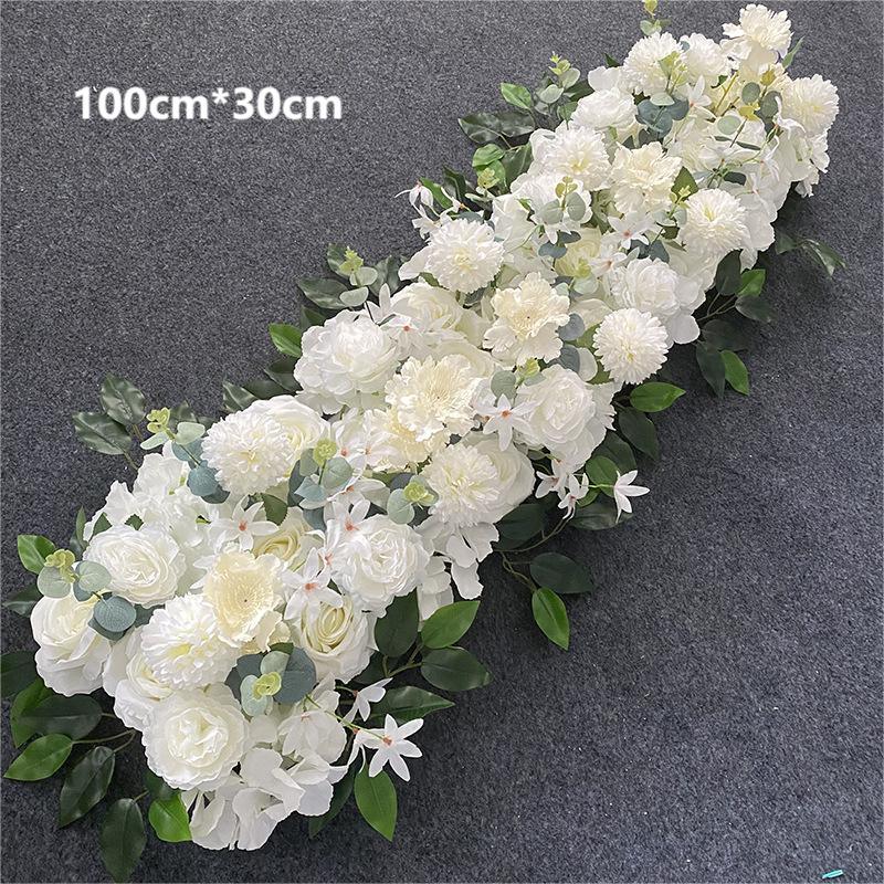 Simulated Wedding Forest Series Long Striped Flower Row Arch