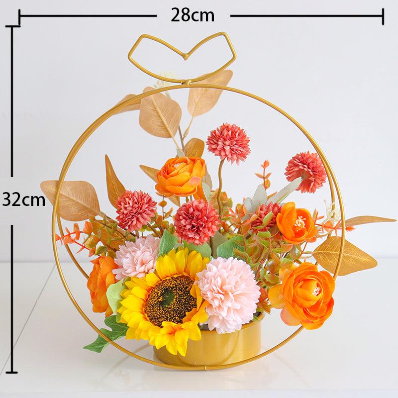 Light luxury high-grade simulation flowers fake flower arrangement living room table