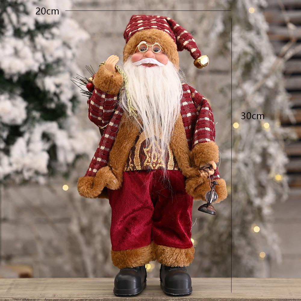 Christmas New Decoration Supplies Standing Santa Claus Doll Creative Toys Decoration