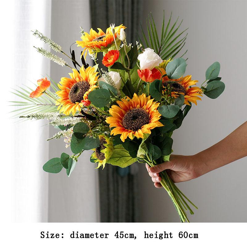 Sunflower simulation bouquet living room table decoration