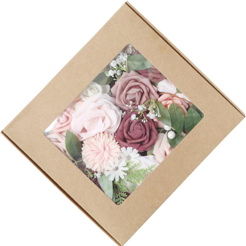 Simulation Boxed Flowers European Wedding Bridal Bouquet