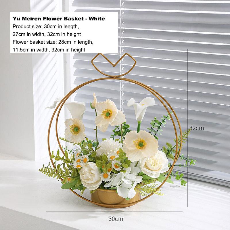 Flower basket simulation flower living room decoration