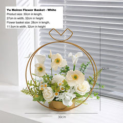 Flower basket simulation flower living room decoration