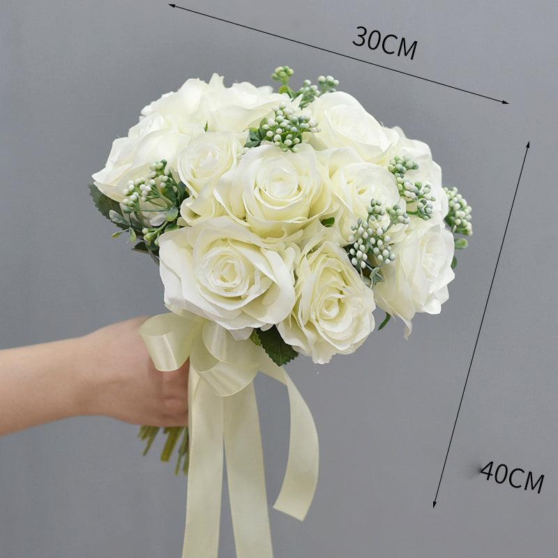 Wedding hand bouquet bride wedding license photo simulation flowers