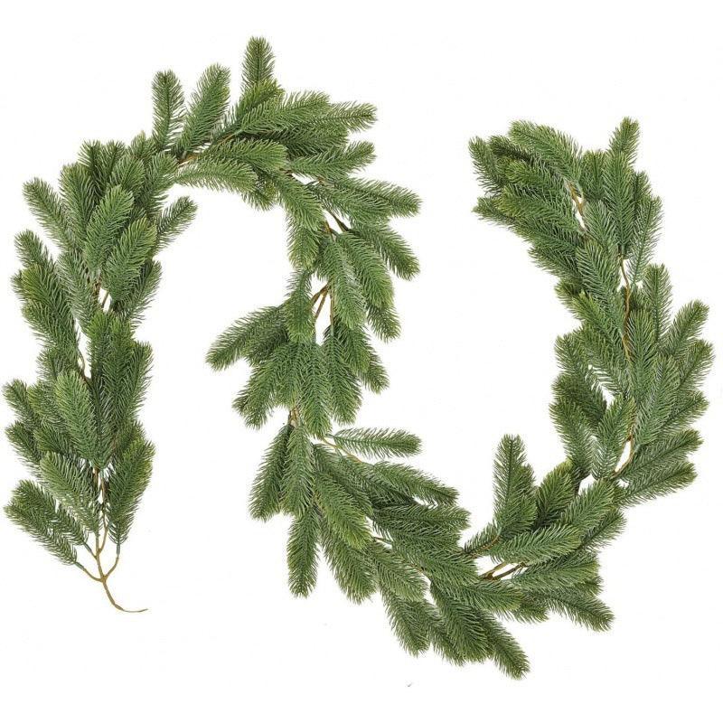 Christmas PE leaves encrypted Christmas rattan Simulation Christmas tree rattan leaves pine needles DIY Christmas decorations - Uflower